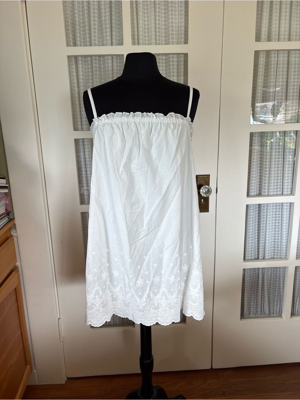 Auguste The Label White Eyelet Mini Dress